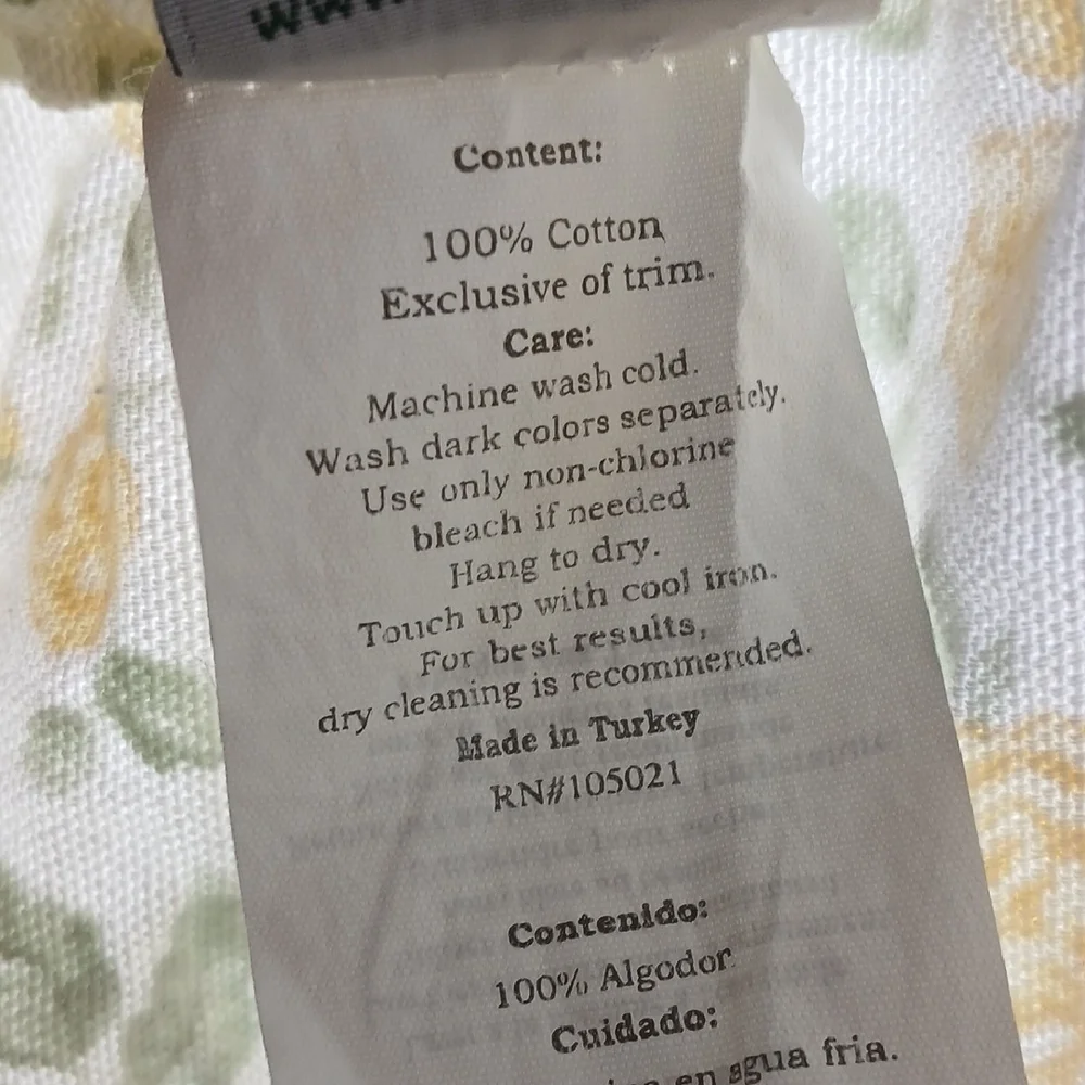 1 Set Waverly Garden Room Floral Yellow Tier Curtains 58